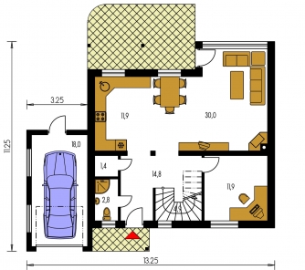 Floor plan of ground floor - PREMIER 189